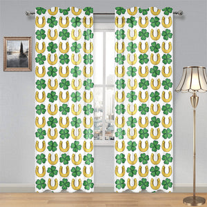 Horseshoes Pattern Print Design 04 Gauze Curtain