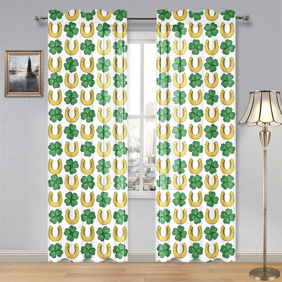 Horseshoes Pattern Print Design 04 Gauze Curtain