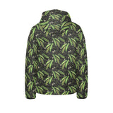 Green Peas Pattern Print Design 02 Kids' Boys' Girls' Padded Hooded Jacket