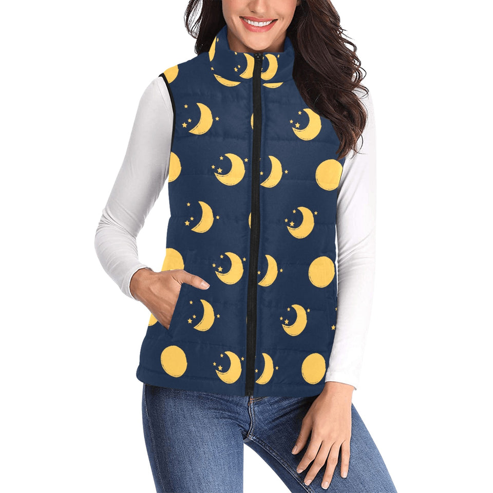 Moon star pattern Women's Padded Vest