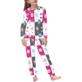 Teddy Bear Pattern Print Design 03 Kids' Boys' Girls' All Over Print Pajama Set