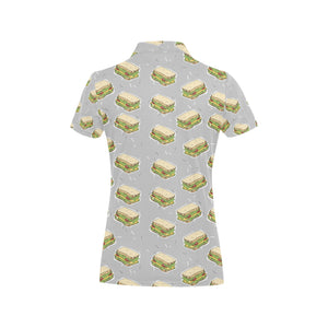 Sandwich Pattern Print Design 05 Women's All Over Print Polo Shirt