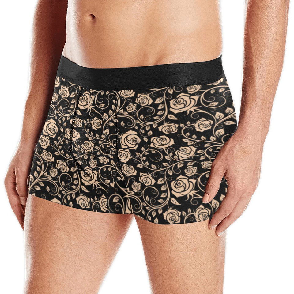 Rose Pattern Print Design 04 Men's All Over Print Boxer Briefs Men's Underwear