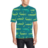 Crocodile pattern Men's All Over Print Polo Shirt