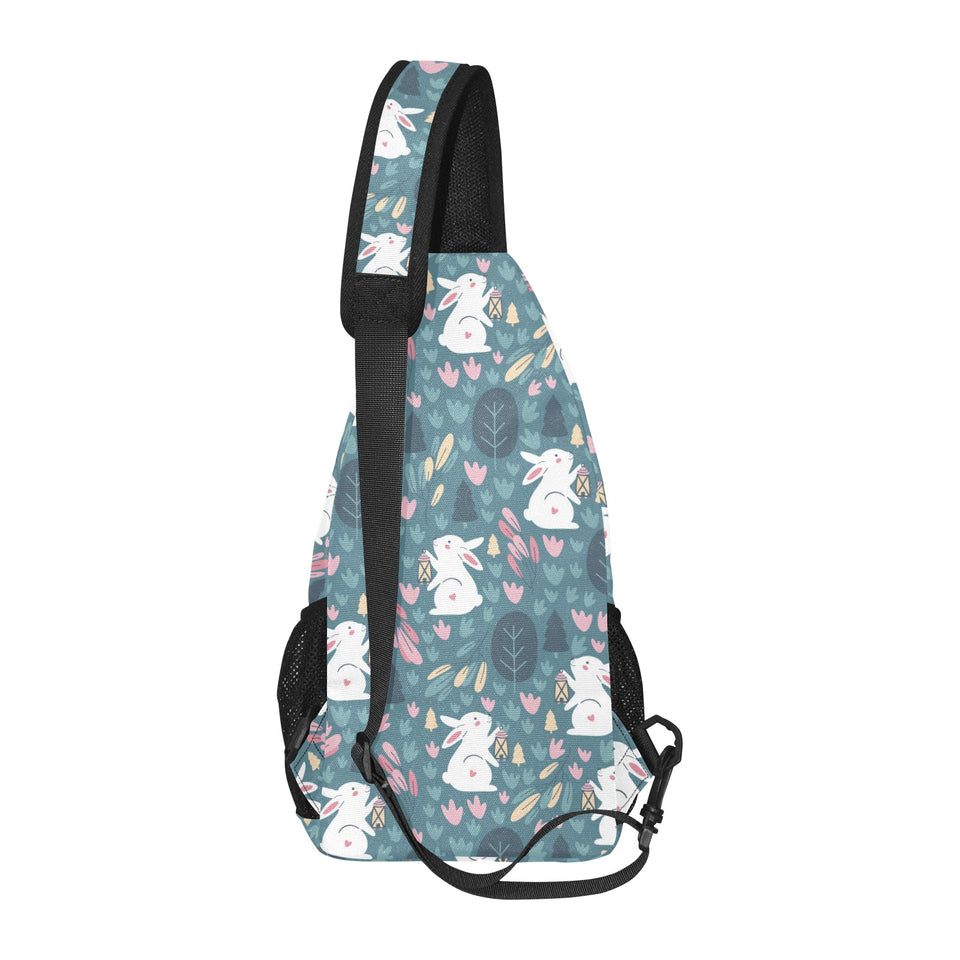 Cute rabbit pattern All Over Print Chest Bag