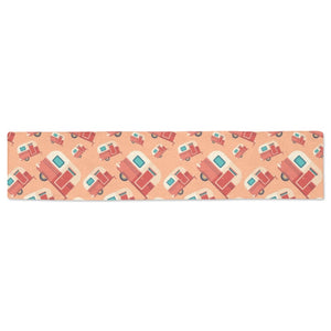 Camper Van Pattern Print Design 03 Table Runner