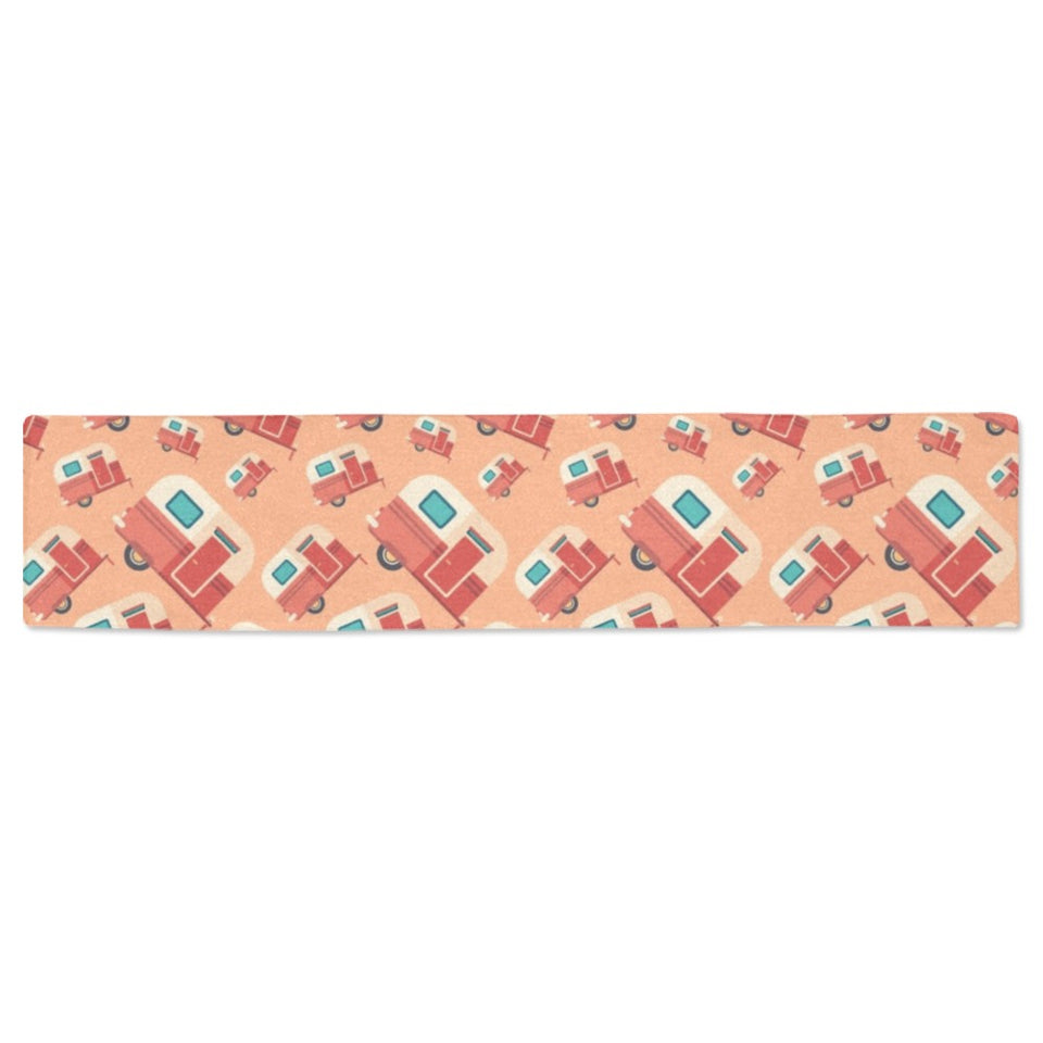 Camper Van Pattern Print Design 03 Table Runner