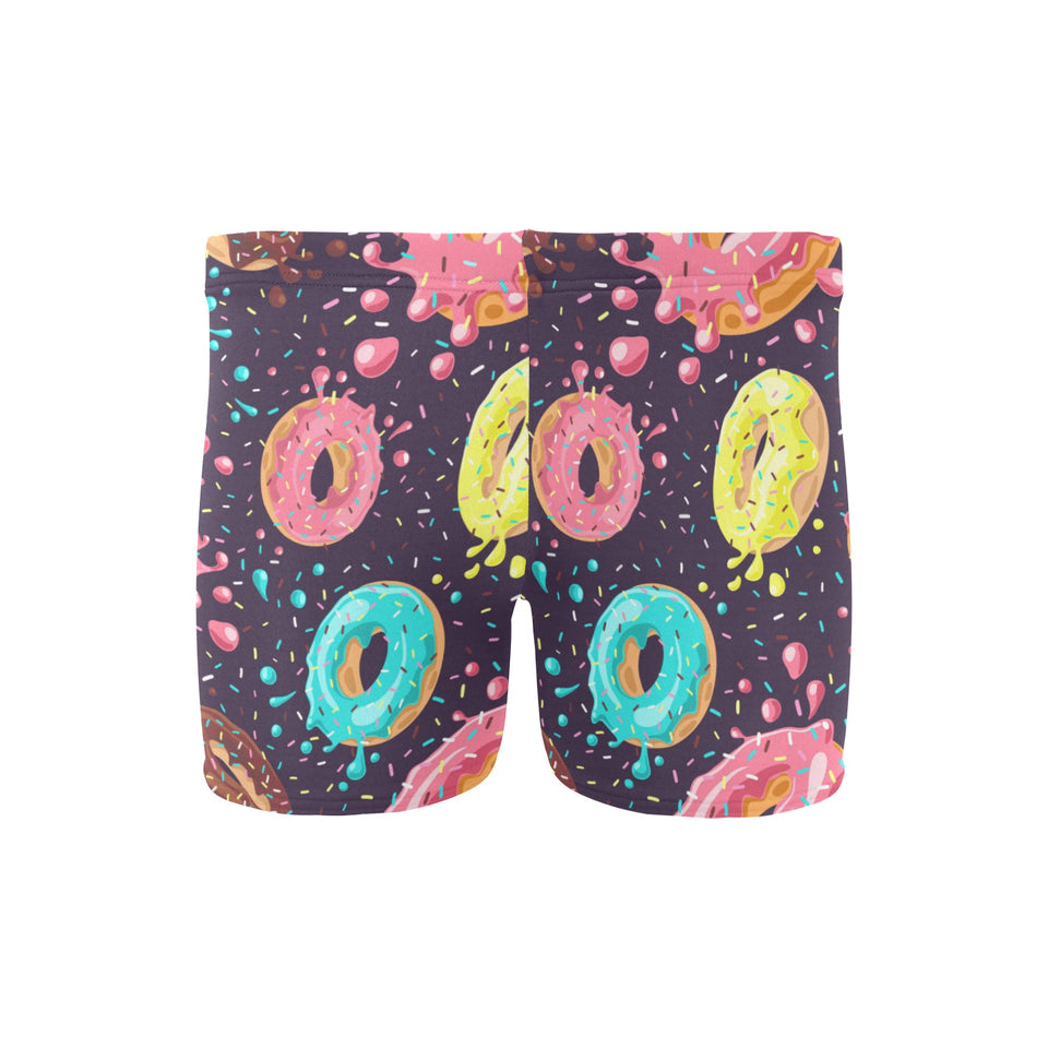 Colorful donut glaze pattern Men's Swimming Trunks