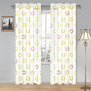 Horseshoes Pattern Print Design 02 Gauze Curtain