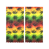 Canabis Marijuana Weed Pattern Print Design 03 Gauze Curtain