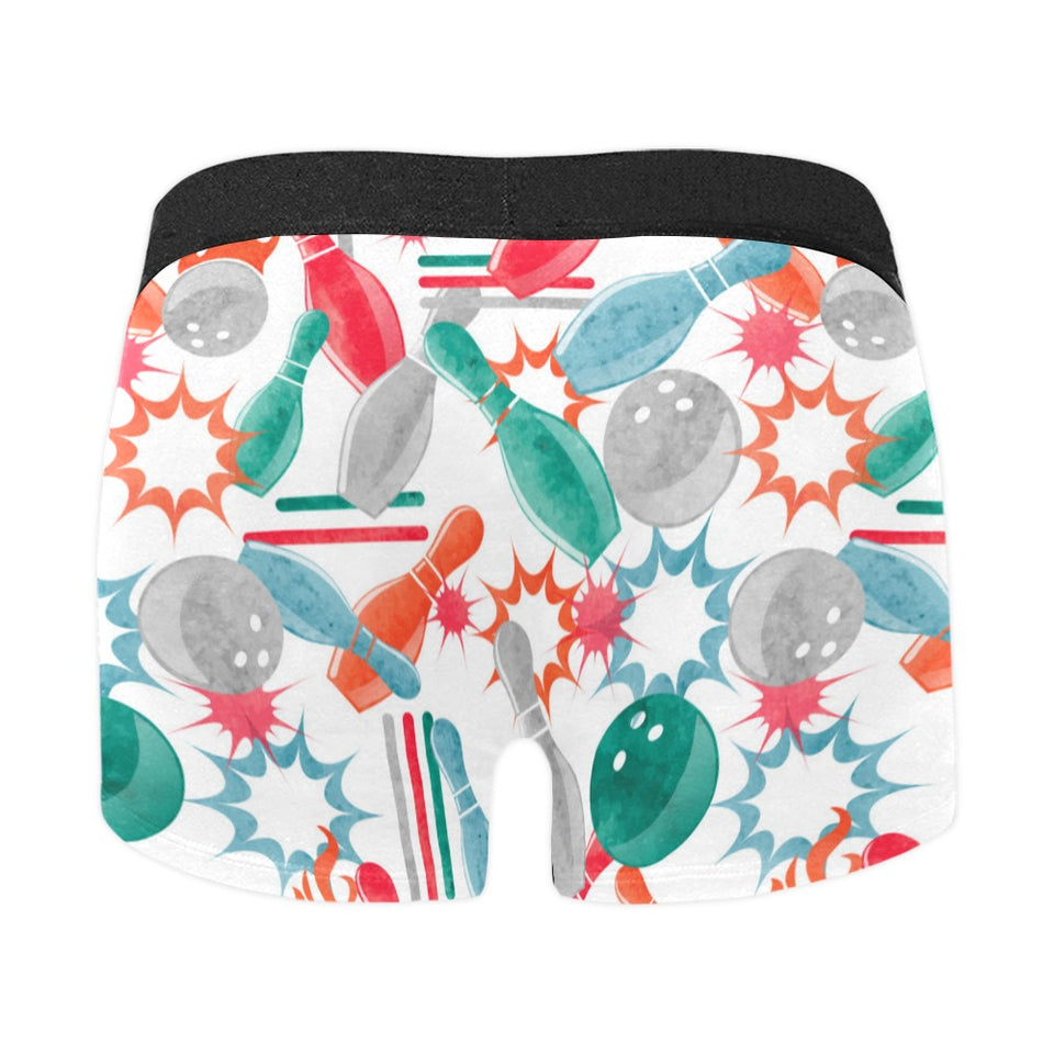 Watercolor bowling pattern Men's All Over Print Boxer Briefs Men's Underwear