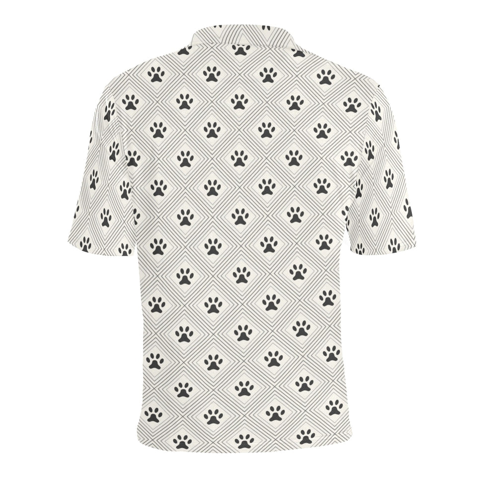 Dog Paws Pattern Print Design 03 Men's All Over Print Polo Shirt