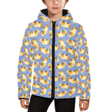 Guinea Pig Pattern Print Design 02 Kids' Boys' Girls' Padded Hooded Jacket