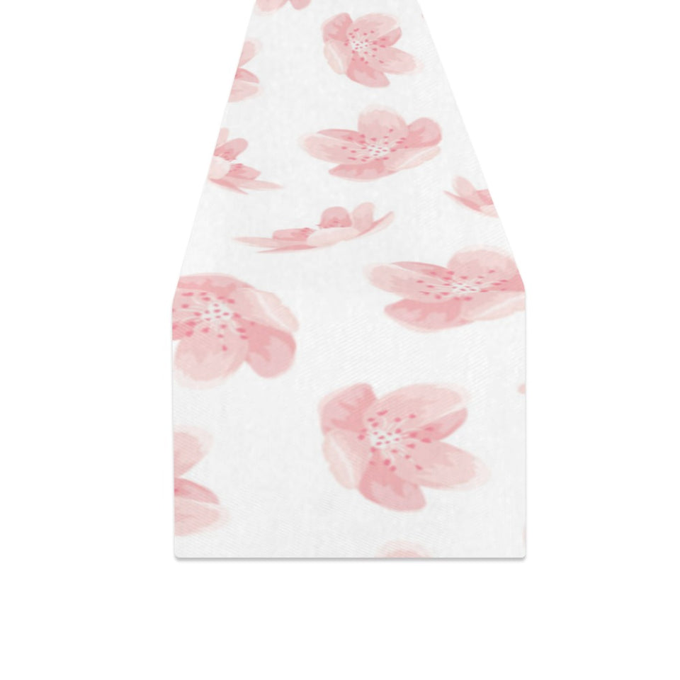 Pink sakura cherry blossom pattern Table Runner