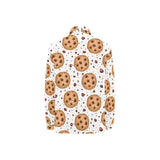 chocolate chip cookie pattern Women's Long Sleeve Polo Shirt