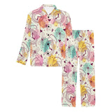 Clock butterfly pattern Men's Long Pajama Set