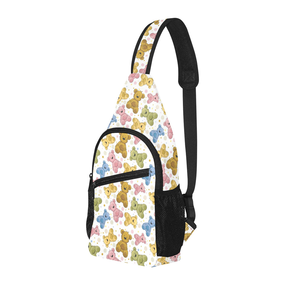 Teddy Bear Pattern Print Design 01 All Over Print Chest Bag
