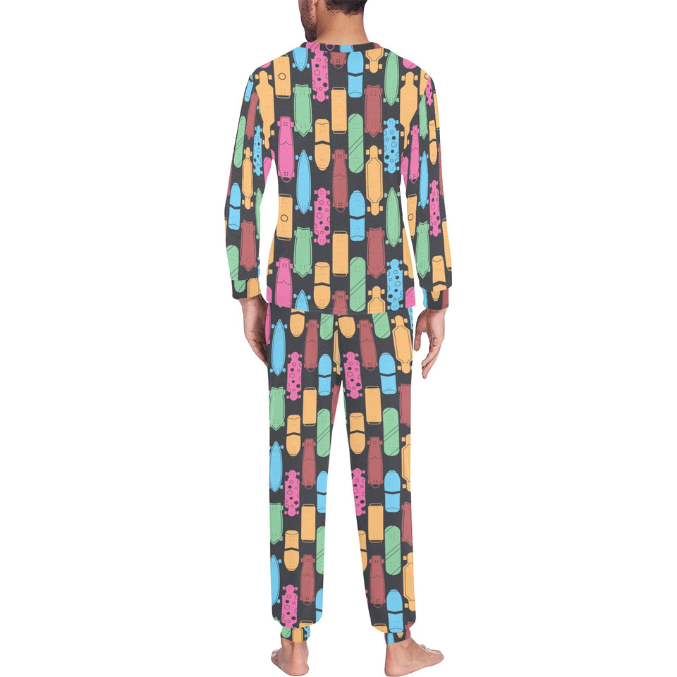 Skate Board Pattern Print Design 02 Men's All Over Print Pajama