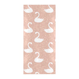 Swan flower light pink background Beach Towel
