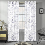 Math Pattern Print Design 03 Gauze Curtain