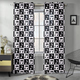 Music Notes Pattern Print Design 01 Gauze Curtain