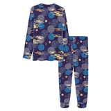 Blue japanese pattern cloud wave flower Women's All Over Print Pajama Set