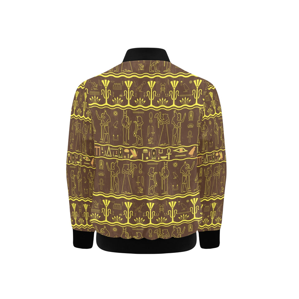 Egypt Hieroglyphics Pattern Print Design 03 Kids' Boys' Girls' Bomber Jacket