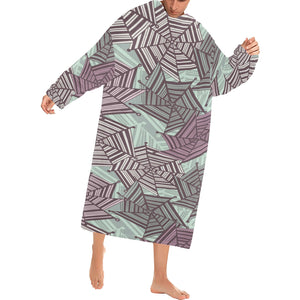 Spider web cobweb design color pattern Blanket Robe with Sleeves