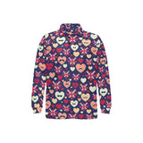 British Pattern Print Design 02 Men's Long Sleeve Polo Shirt