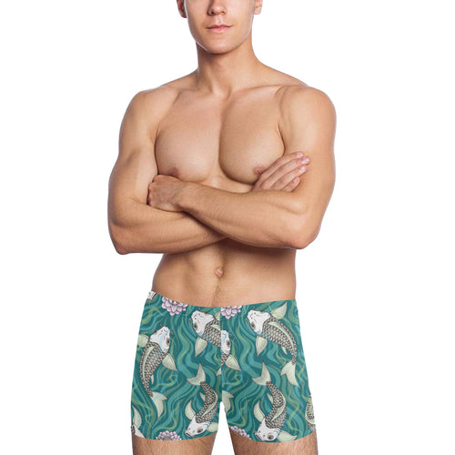 Koi Fish Carp Fish lotus pattern Men's Swimming Trunks