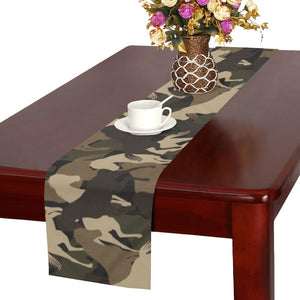 Horse Camouflage Pattern Table Runner
