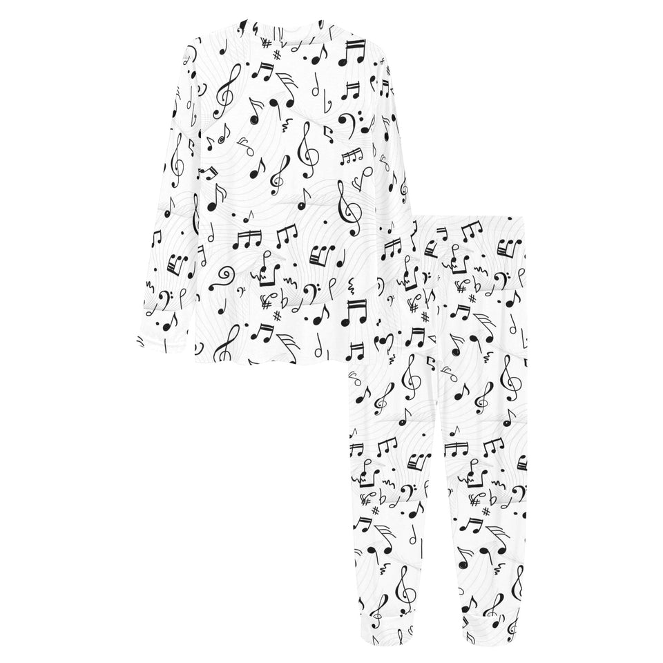 Music Notes Pattern Print Design 04 Women's All Over Print Pajama Set
