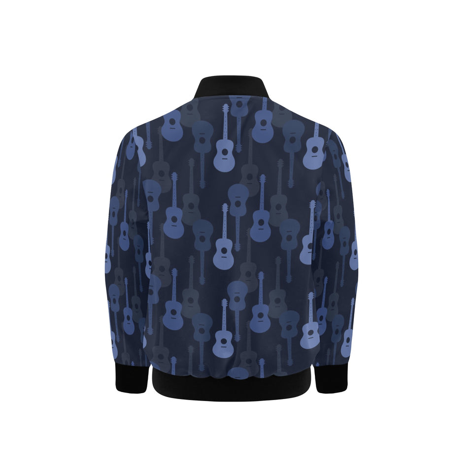 Blue Theme guitar pattern Kids' Boys' Girls' Bomber Jacket