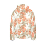 Cocoa beans Cocoa tree pattern Kids' Boys' Girls' Padded Hooded Jacket