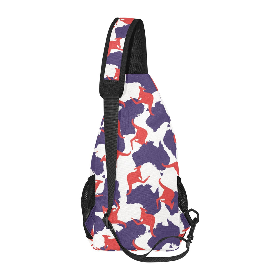Kangaroo Australian pattern All Over Print Chest Bag