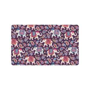 Elephant indian style ornament pattern Doormat