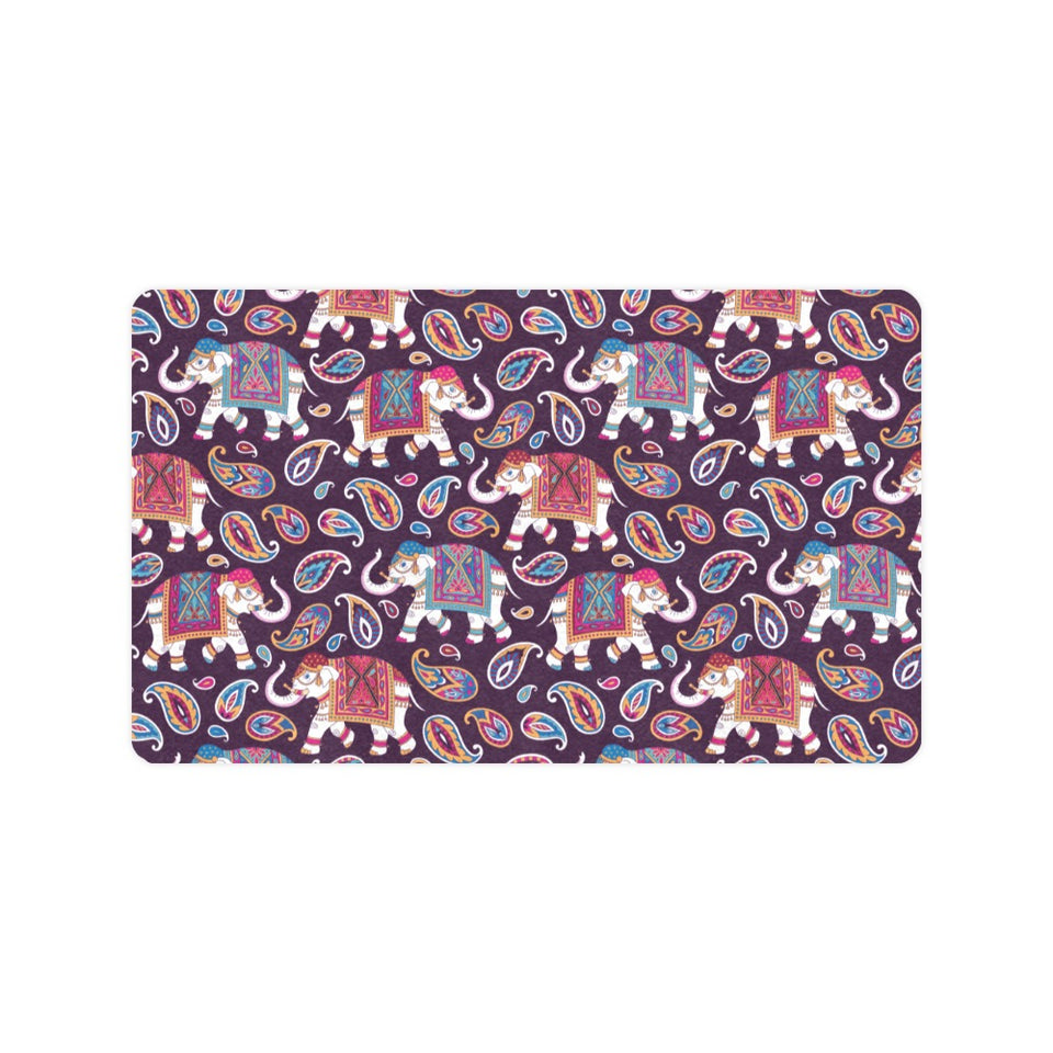Elephant indian style ornament pattern Doormat