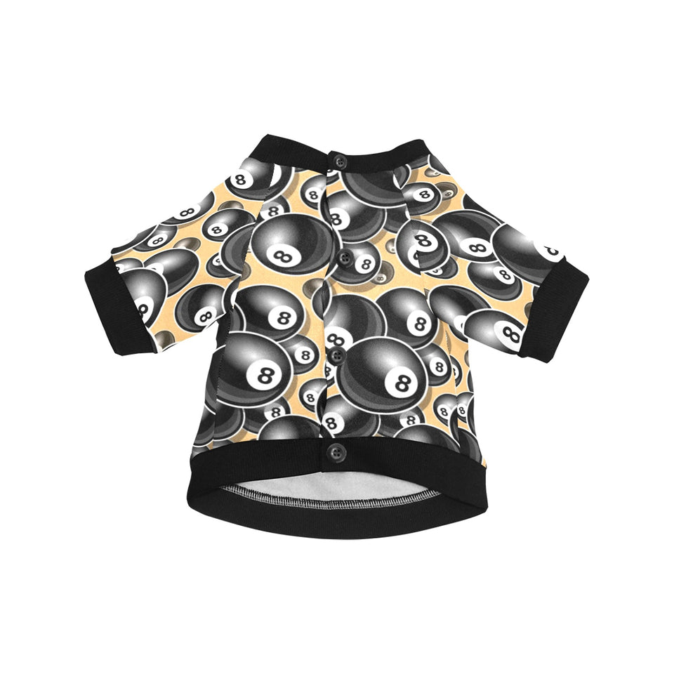 Billiard Ball Pattern Print Design 04 All Over Print Pet Dog Round Neck Fuzzy Shirt