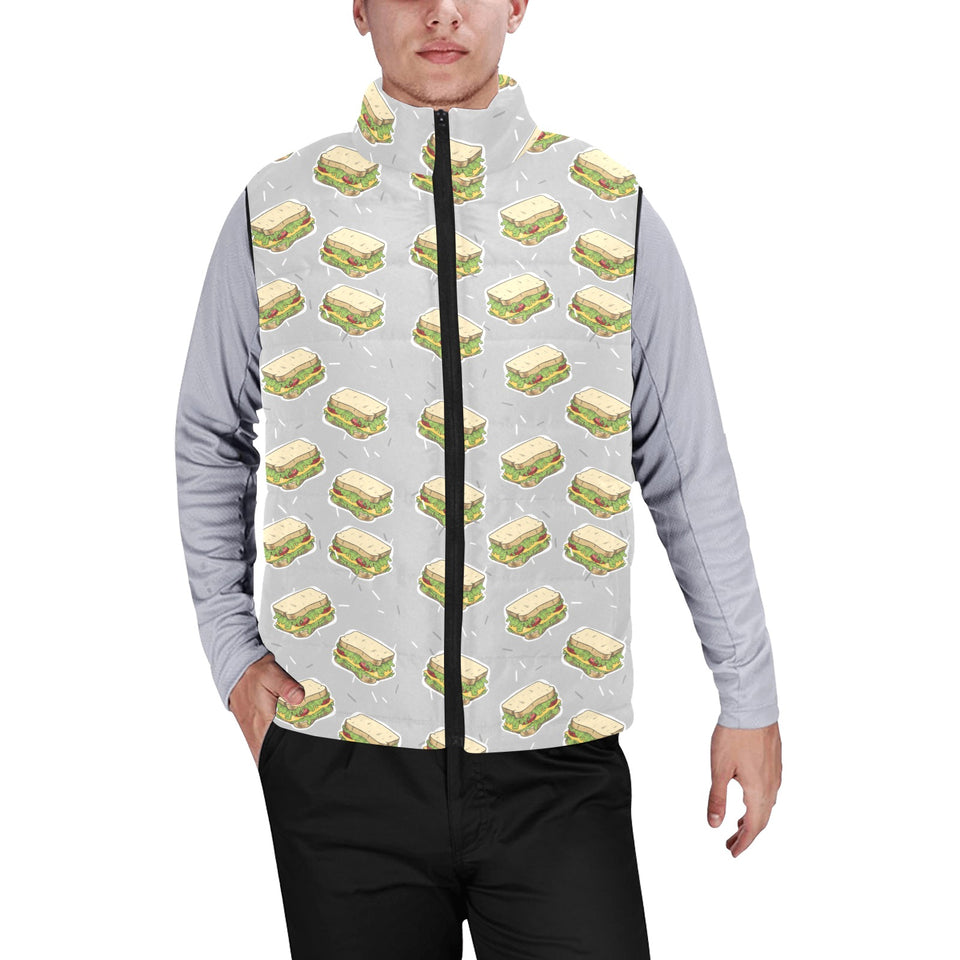 Sandwich Pattern Print Design 05 Men's Padded Vest