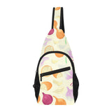 Onion garlic white red pattern All Over Print Chest Bag