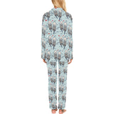 Lovely Sea Otter Pattern Women's Long Pajama Set