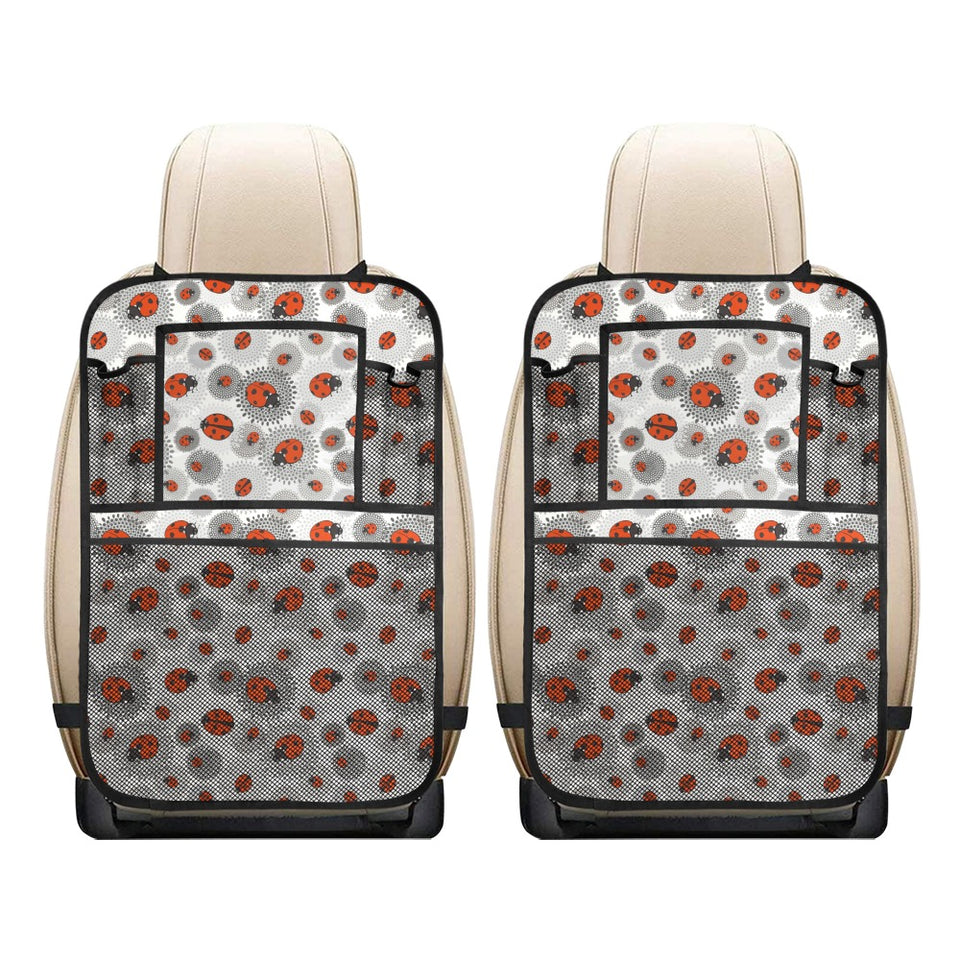 Ladybug Pattern Print Design 05 Car Seat Back Organizer