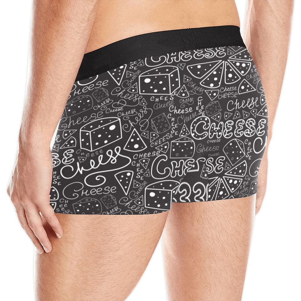 Handwritten cheese pattern Men's All Over Print Boxer Briefs Men's Underwear