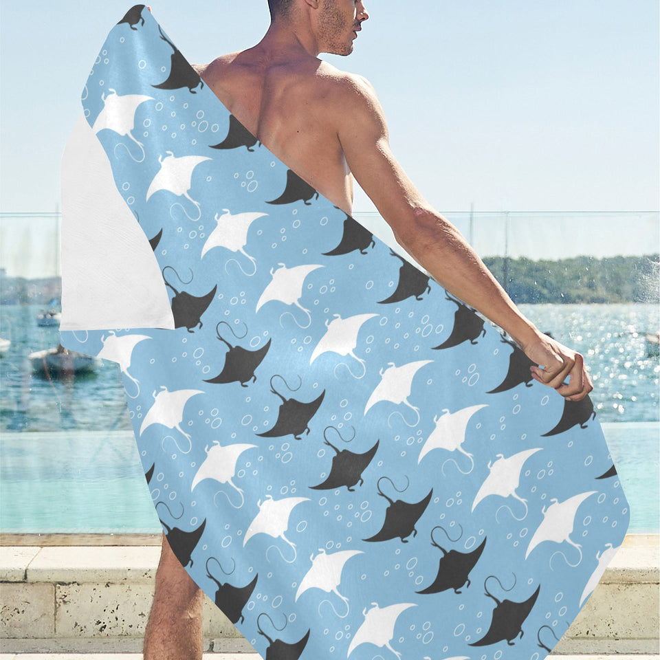Stingray Pattern Print Design 03 Beach Towel