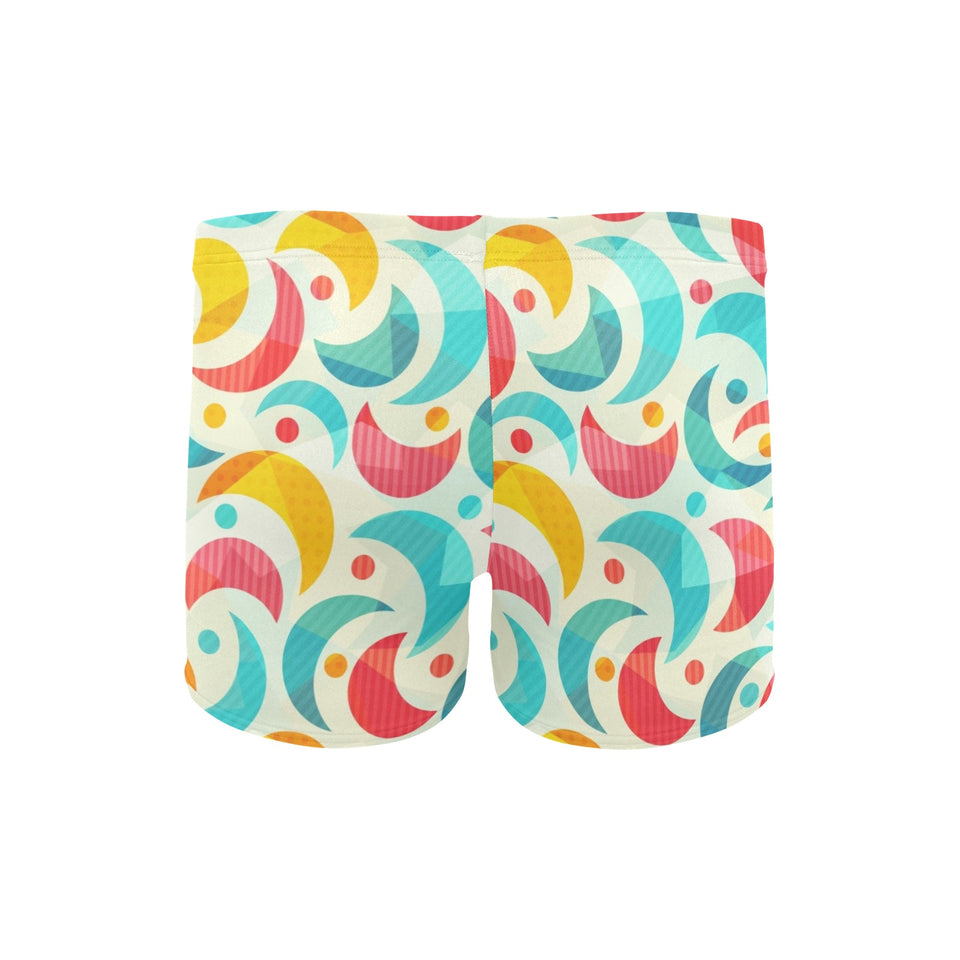 Colorful moon pattern Men's Swimming Trunks
