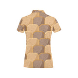 Bread Toast Pattern Print Design 04 Women's All Over Print Polo Shirt