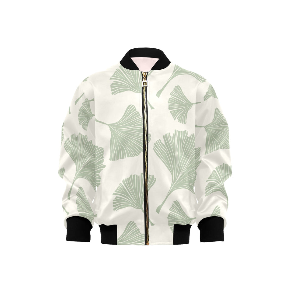 Ginkgo leaves pattern Kids' Boys' Girls' Bomber Jacket