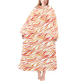 Fire flame watercolor pattern Blanket Robe with Sleeves