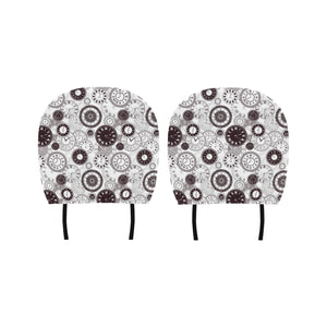 Classic vintage clock pattern Car Headrest Cover