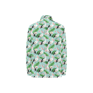 Pelican Pattern Print Design 01 Women's Long Sleeve Polo Shirt